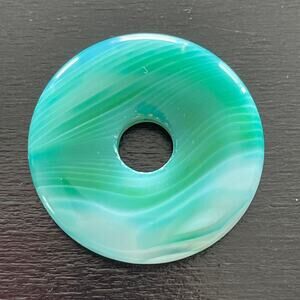 Dyed Banded Agate Donut Crystal